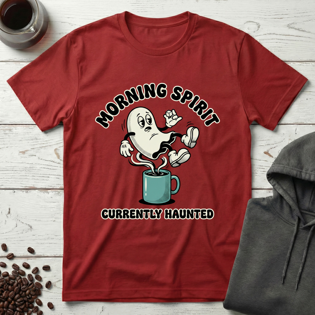 Morning Spirit Currently Haunted Ghost Coffee T-Shirt