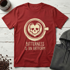 Bitterness Is an Artform Coffee Skull T-Shirt