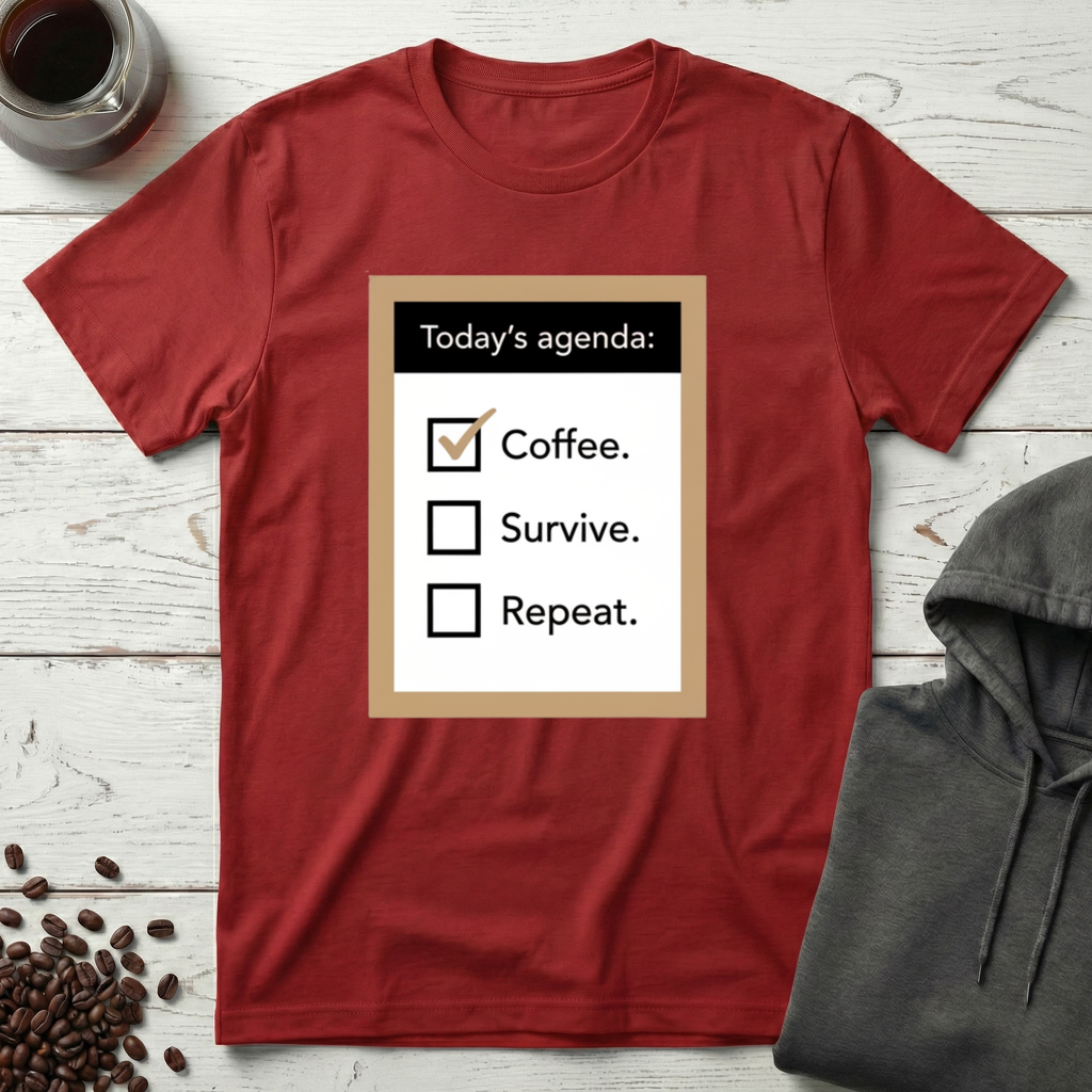 Coffee Survive Repeat Agenda T-Shirt