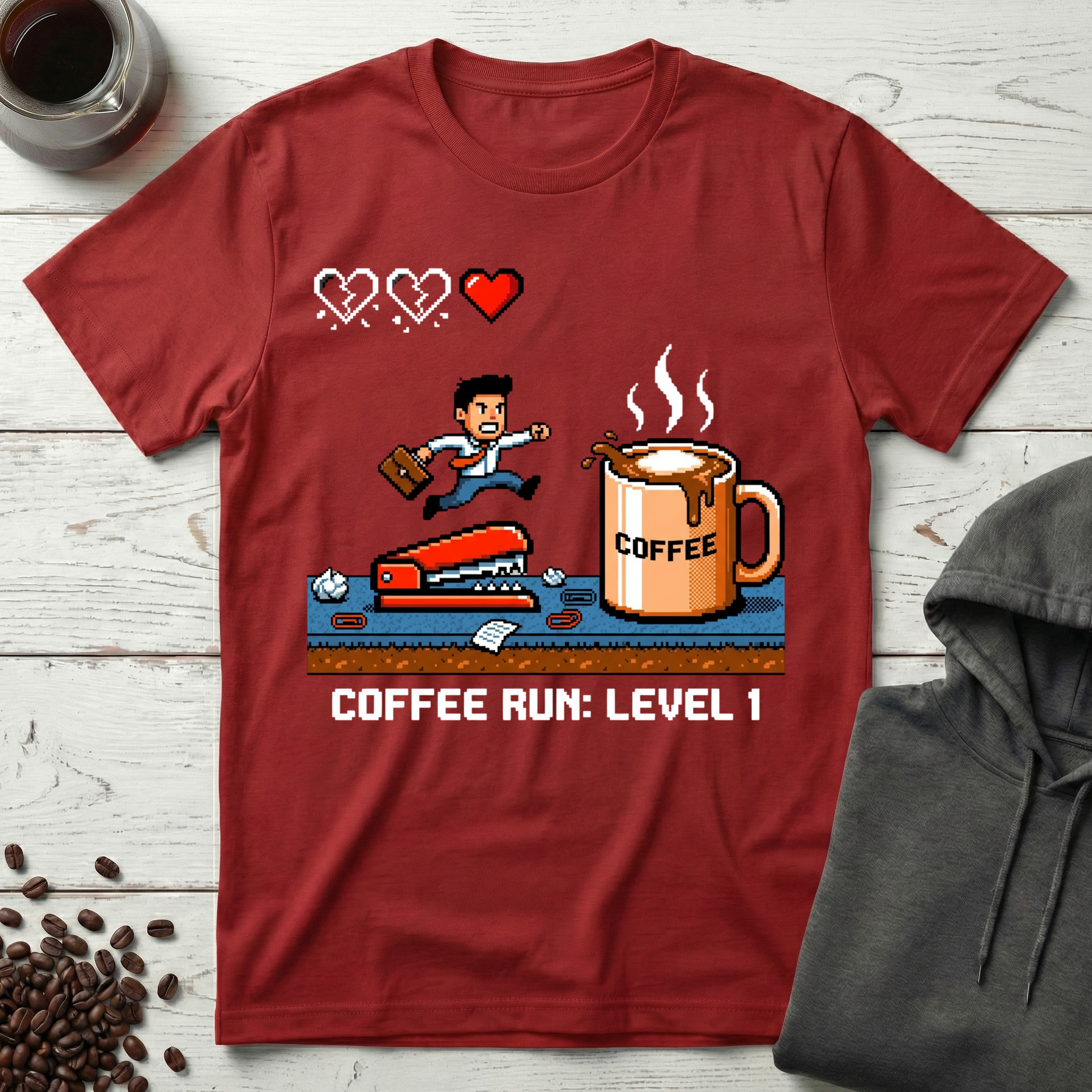 Coffee Run Level One Arcade T-Shirt