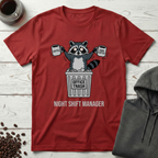 Night Shift Manager Raccoon Office Trash T-Shirt