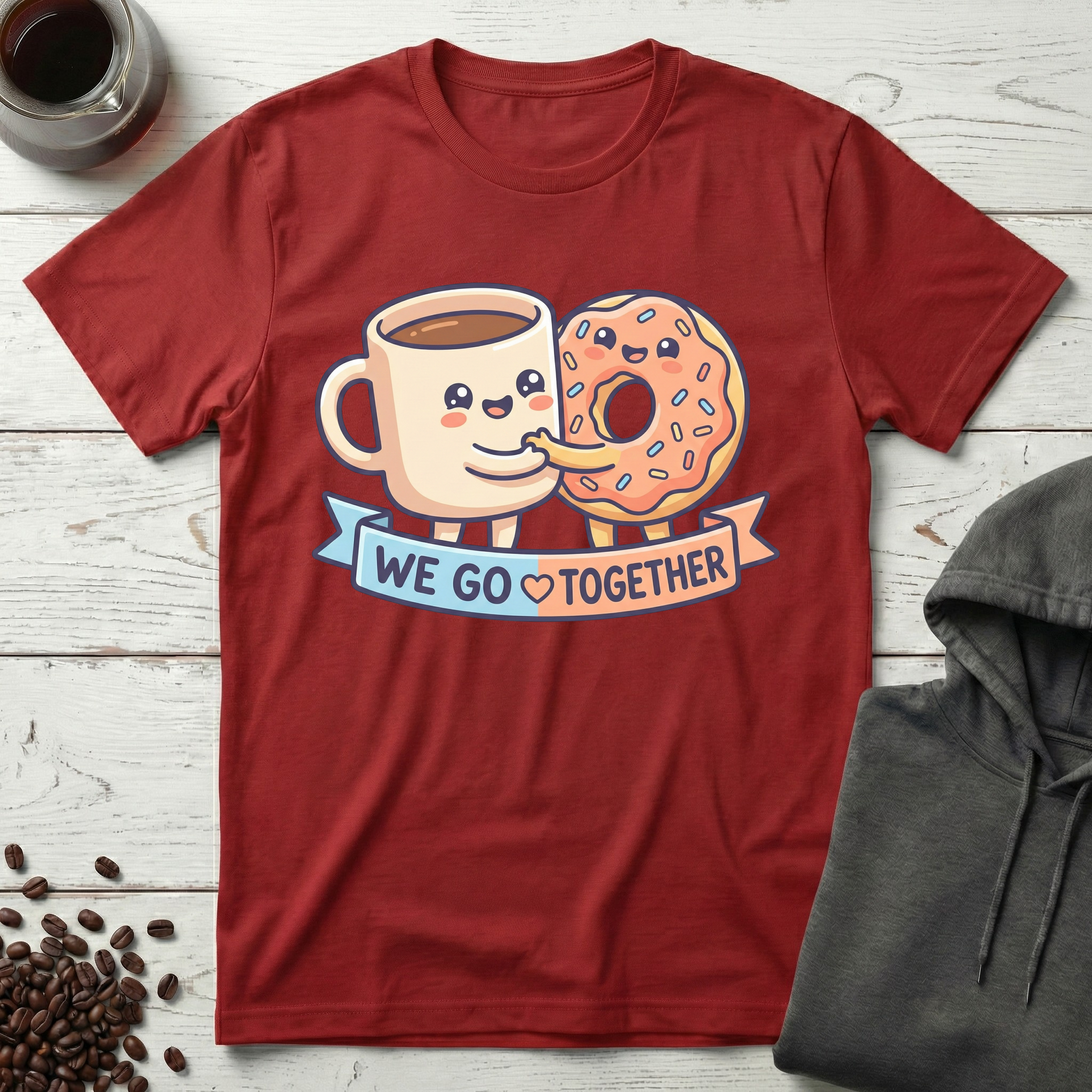 We Go Together Coffee And Donut Cute T-Shirt