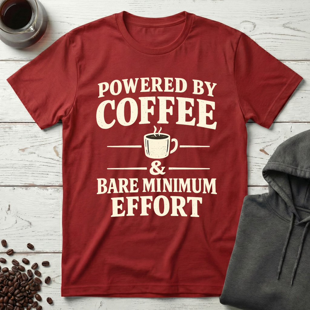 Powered By Coffee & Bare Minimum Effort T-Shirt