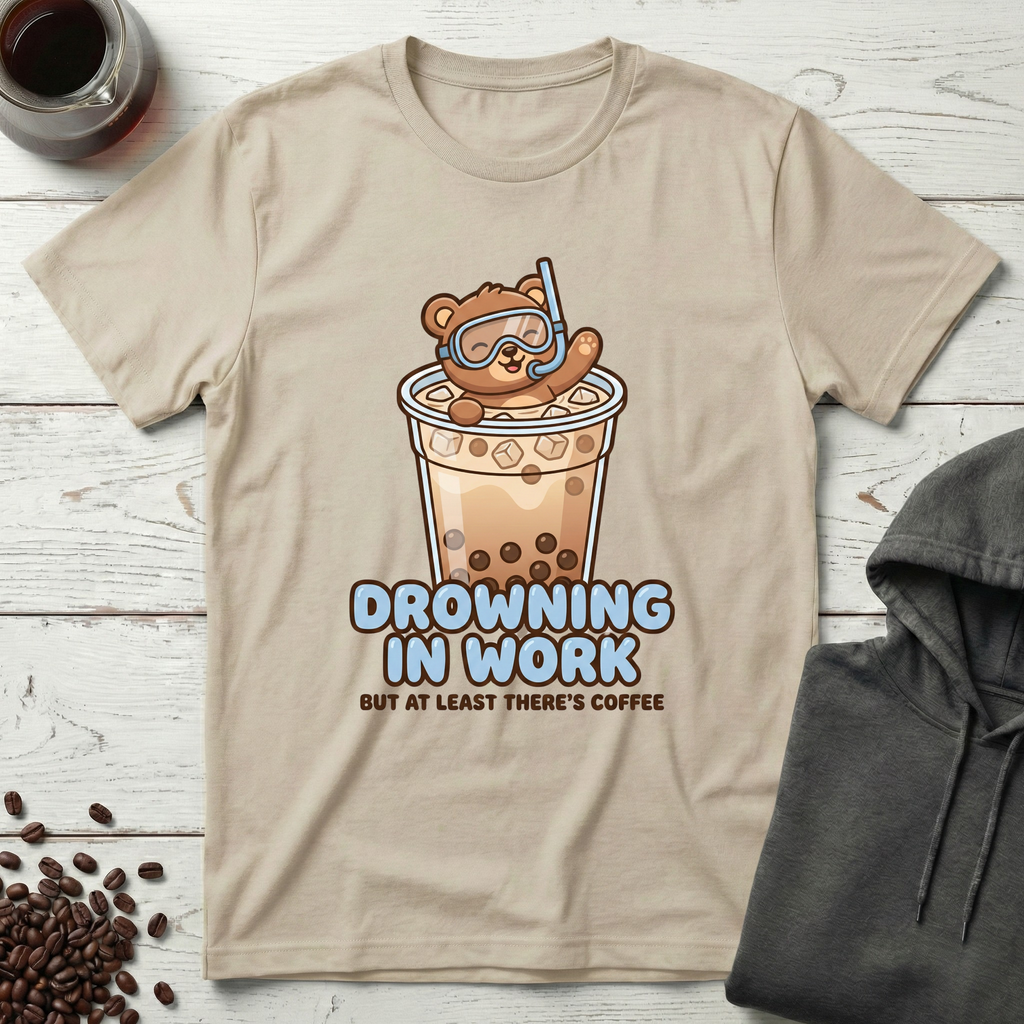 Drowning in Work But At Least There’s Coffee T-Shirt