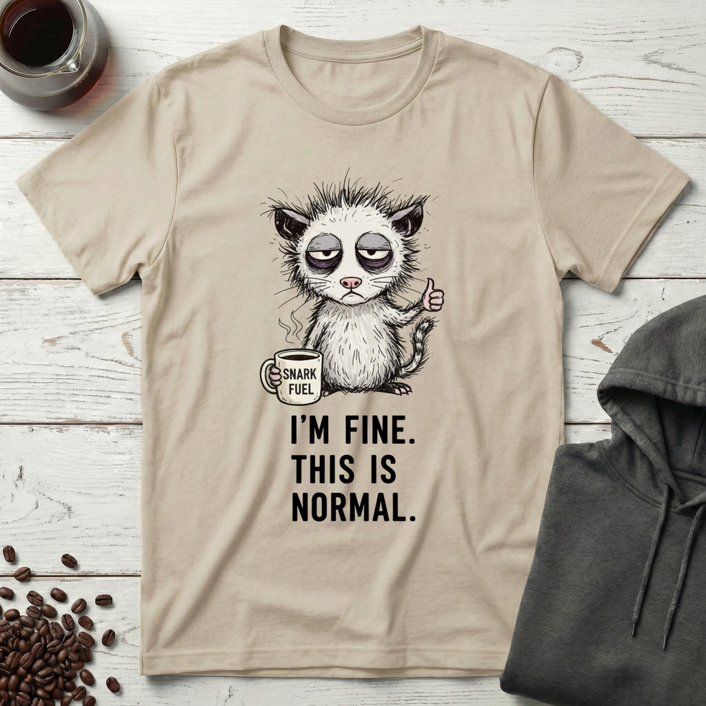 I'm Fine This is Normal Snark Fuel Coffee T-Shirt