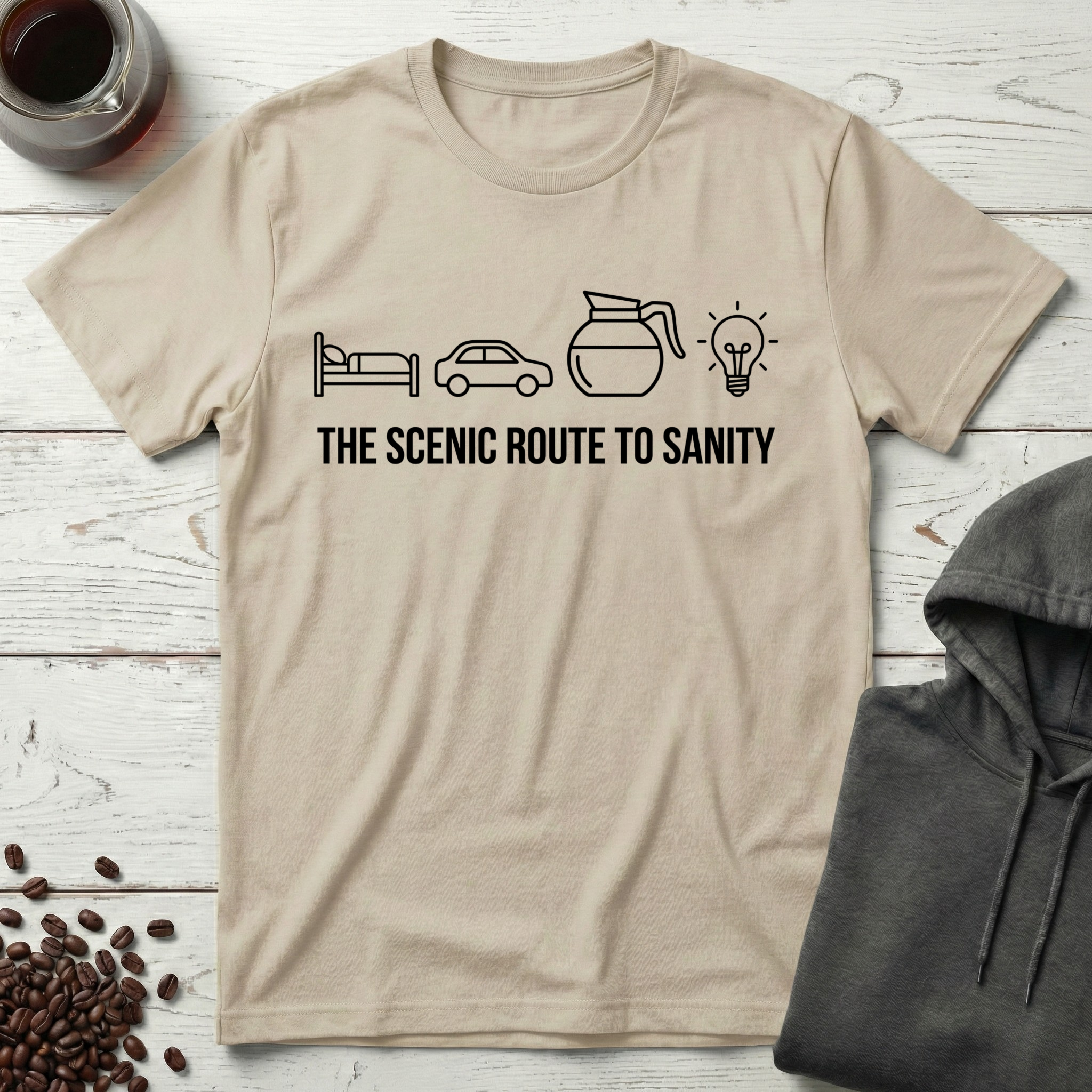 The Scenic Route to Sanity Coffee Morning T-Shirt