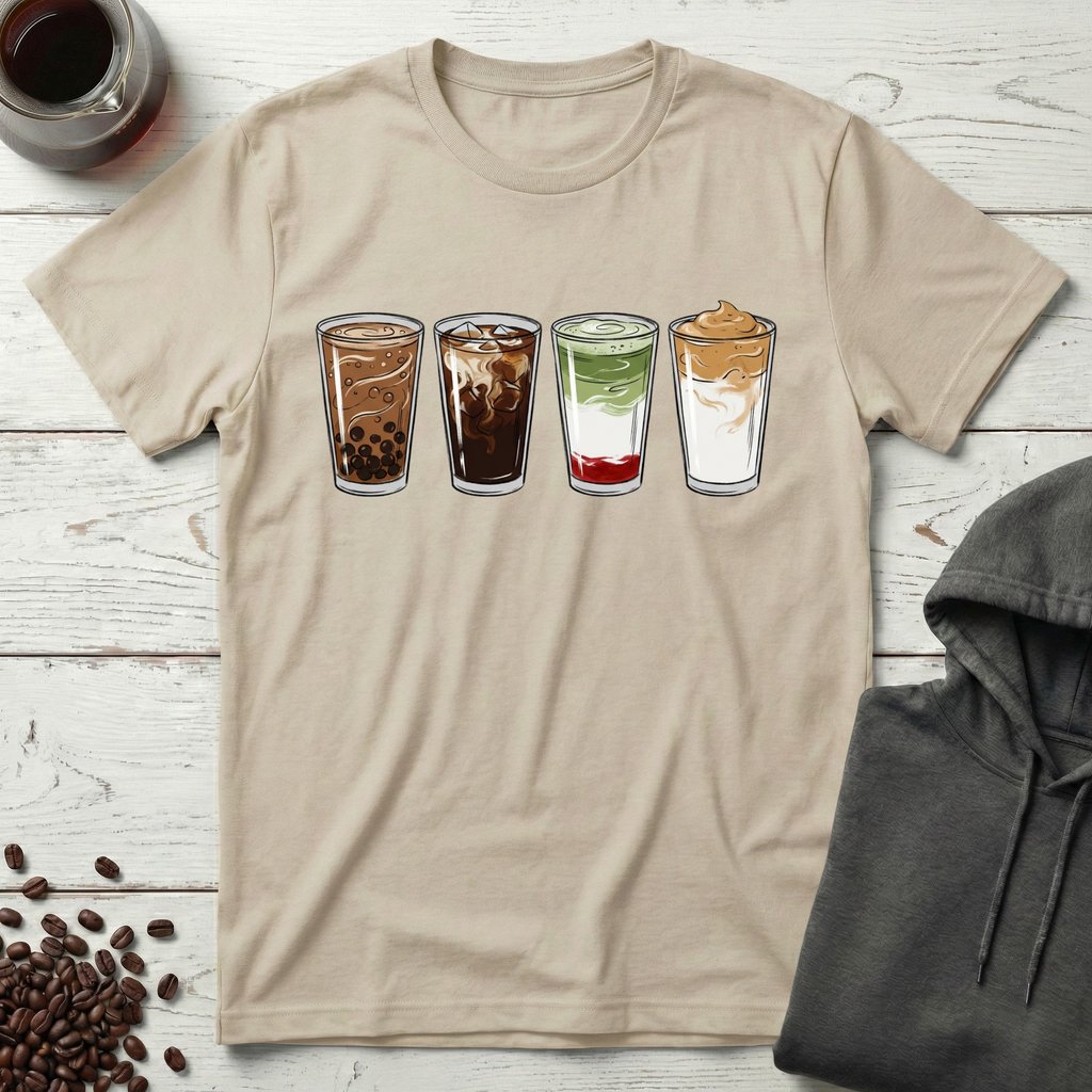 Four Specialty Iced Coffee Lineup T-Shirt