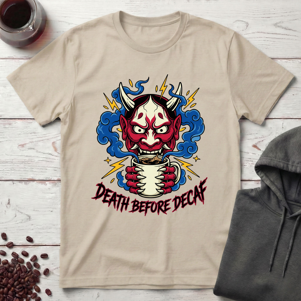 Death Before Decaf Demon T-Shirt
