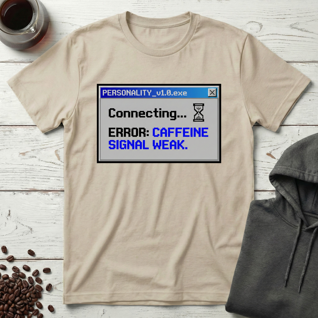 Personality Error Caffeine Signal Weak Retro Tech T-Shirt