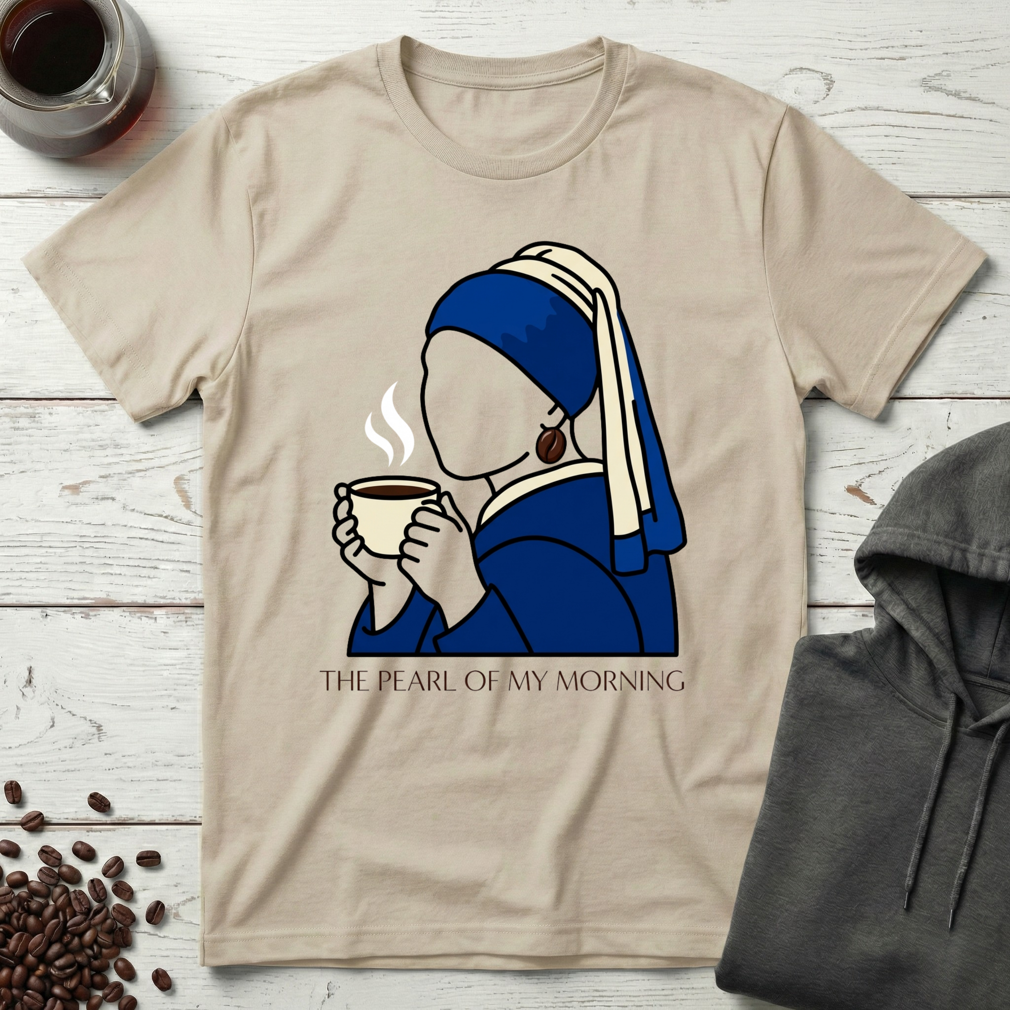 The Pearl of My Morning Coffee Art T-Shirt