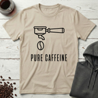 Pure Caffeine Espresso Drip Line Art T-Shirt