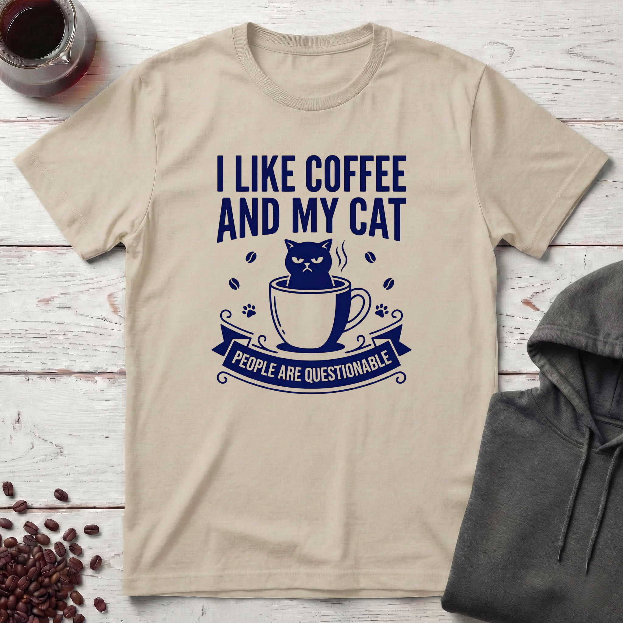 I Like Coffee And My Cat T-Shirt
