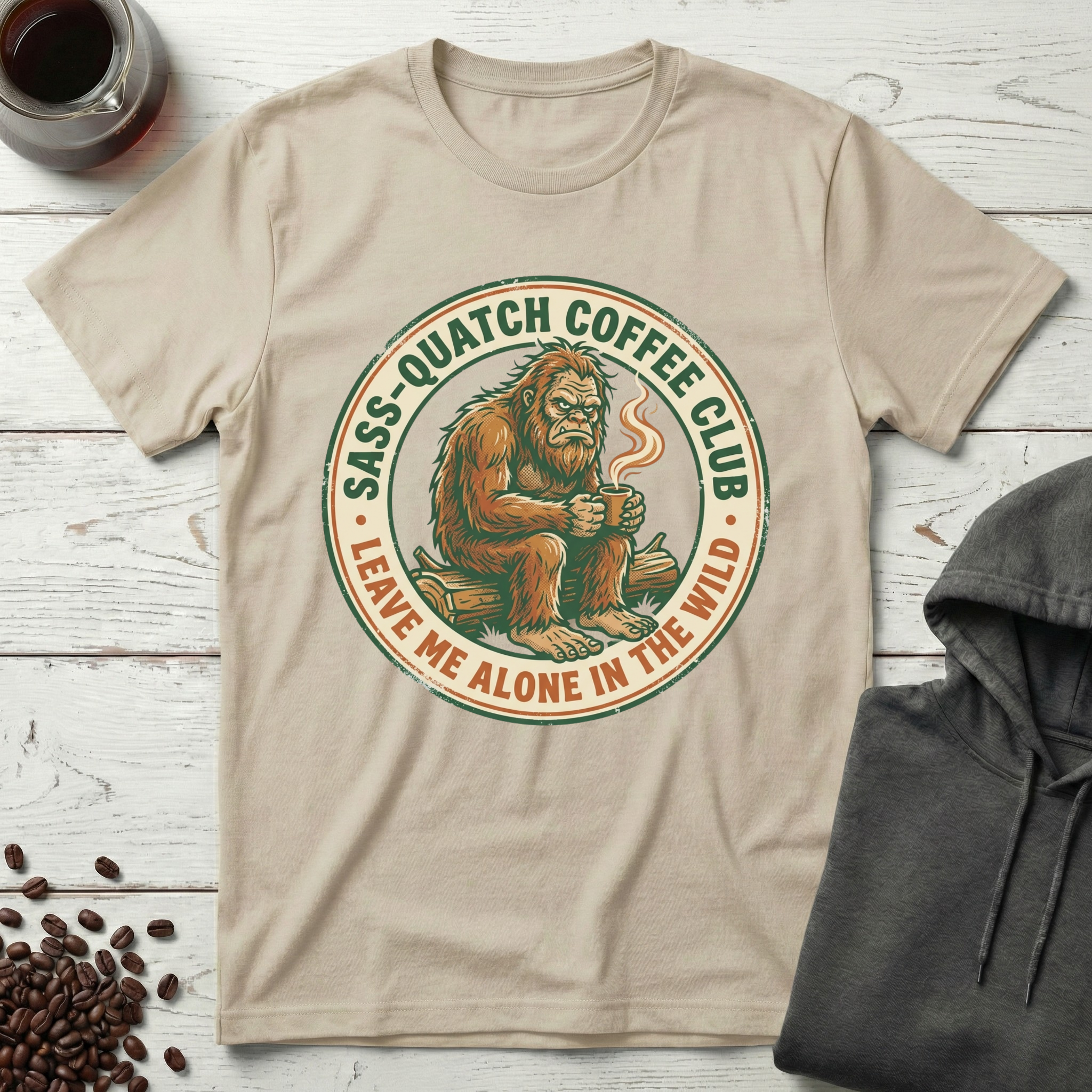 Sass-Quatch Coffee Club Leave Me Alone T-Shirt