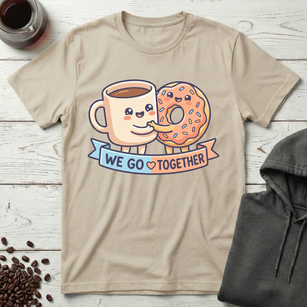 We Go Together Coffee And Donut Cute T-Shirt