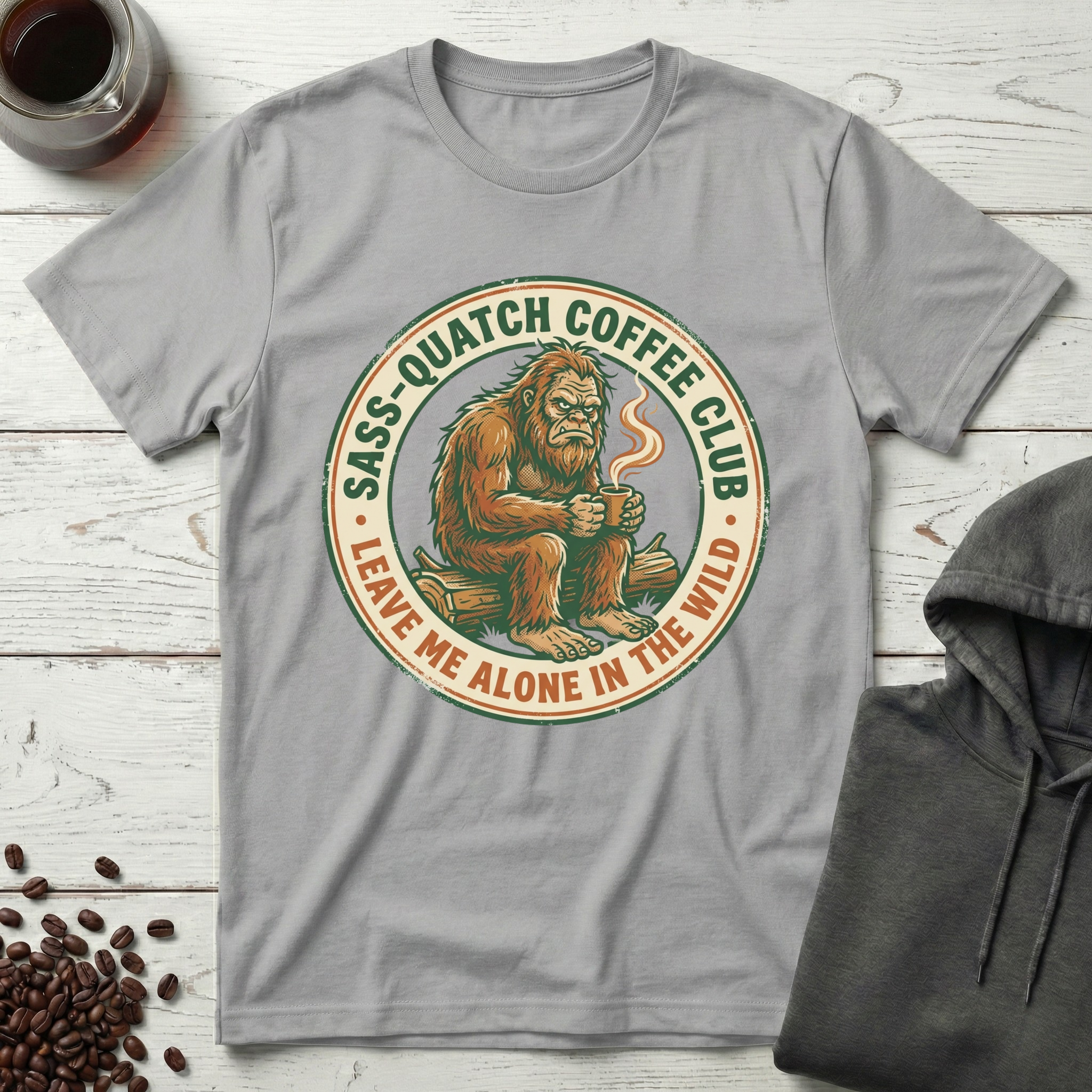 Sass-Quatch Coffee Club Leave Me Alone T-Shirt