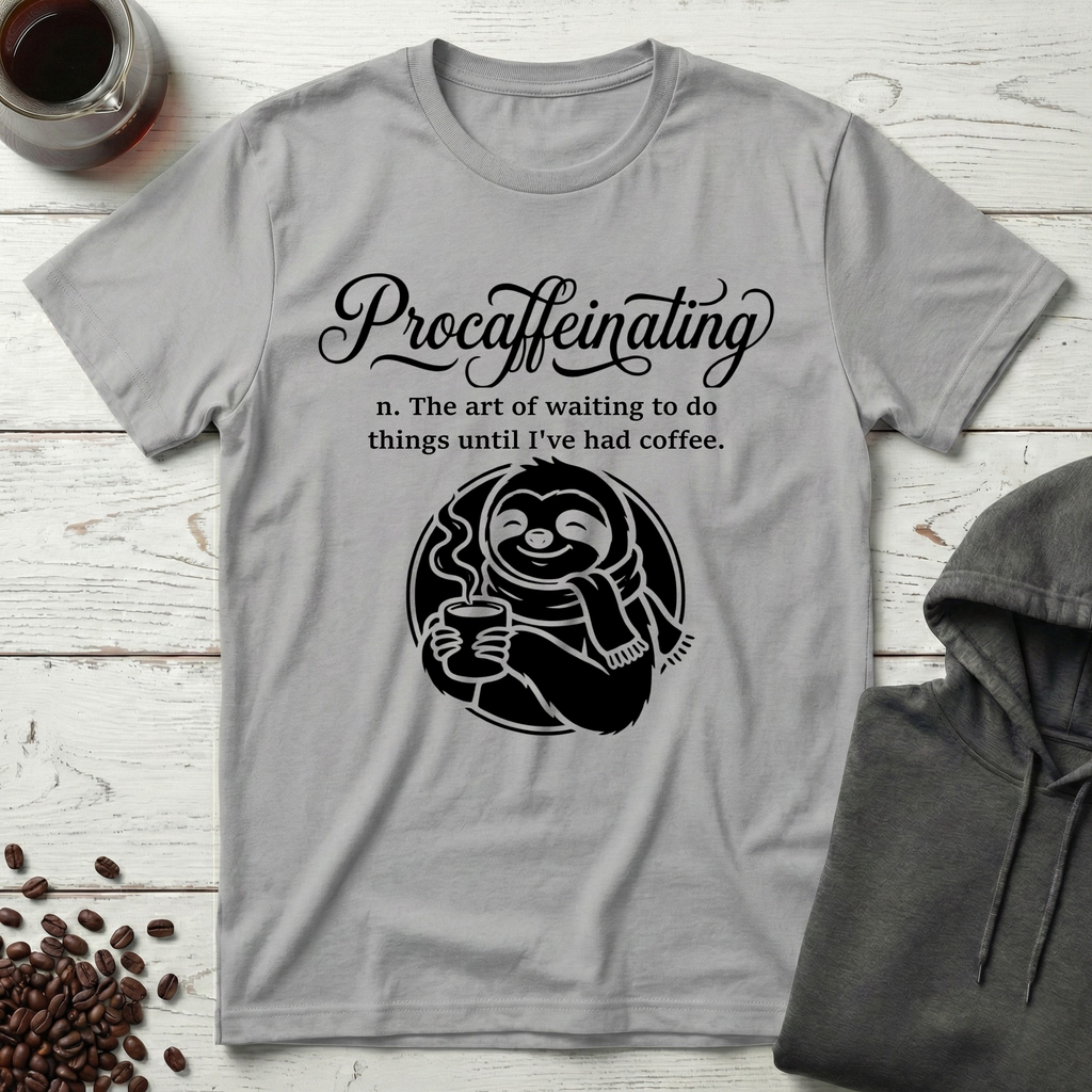 Procaffeinating Definition Funny Coffee Lover T-Shirt
