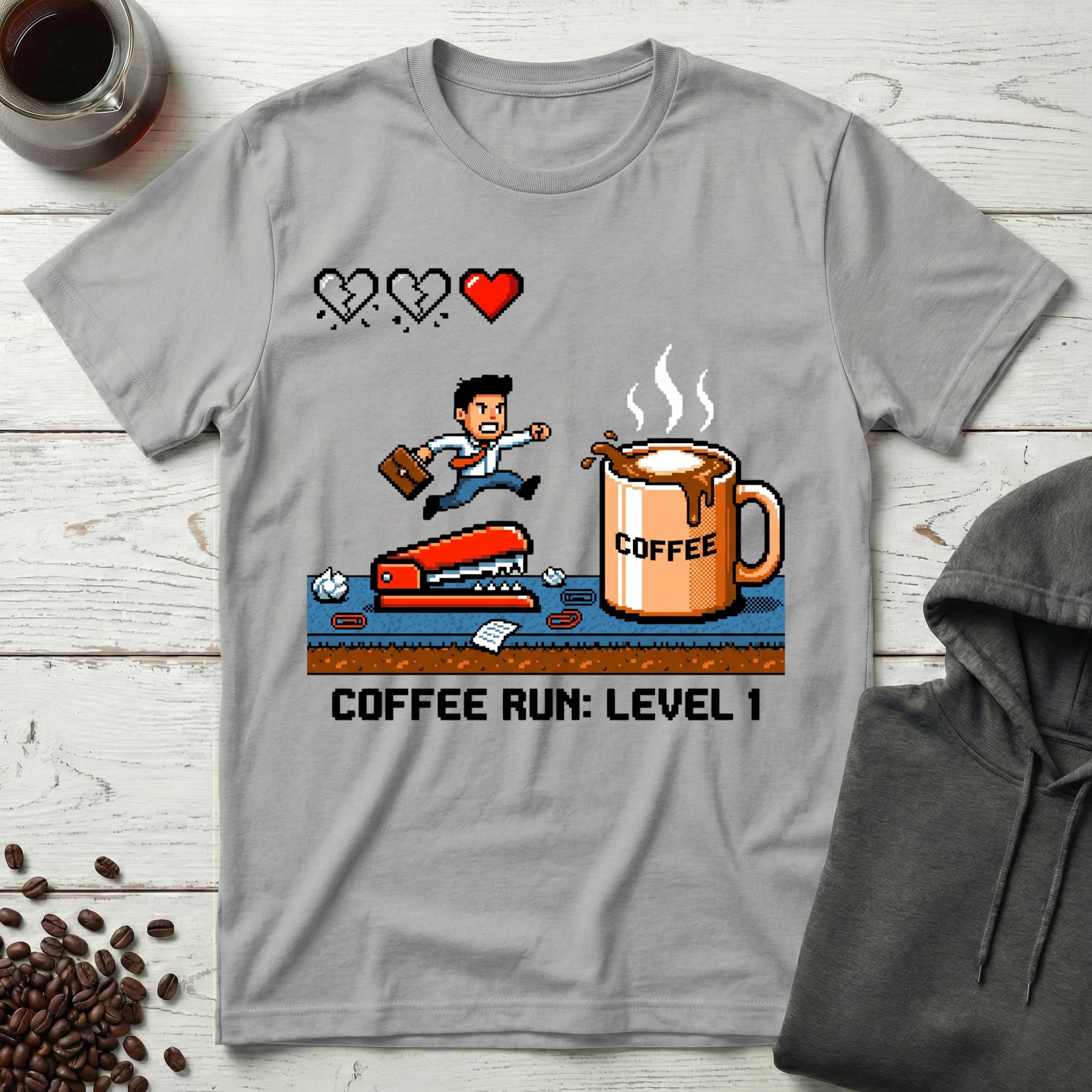 Coffee Run Level One Arcade T-Shirt