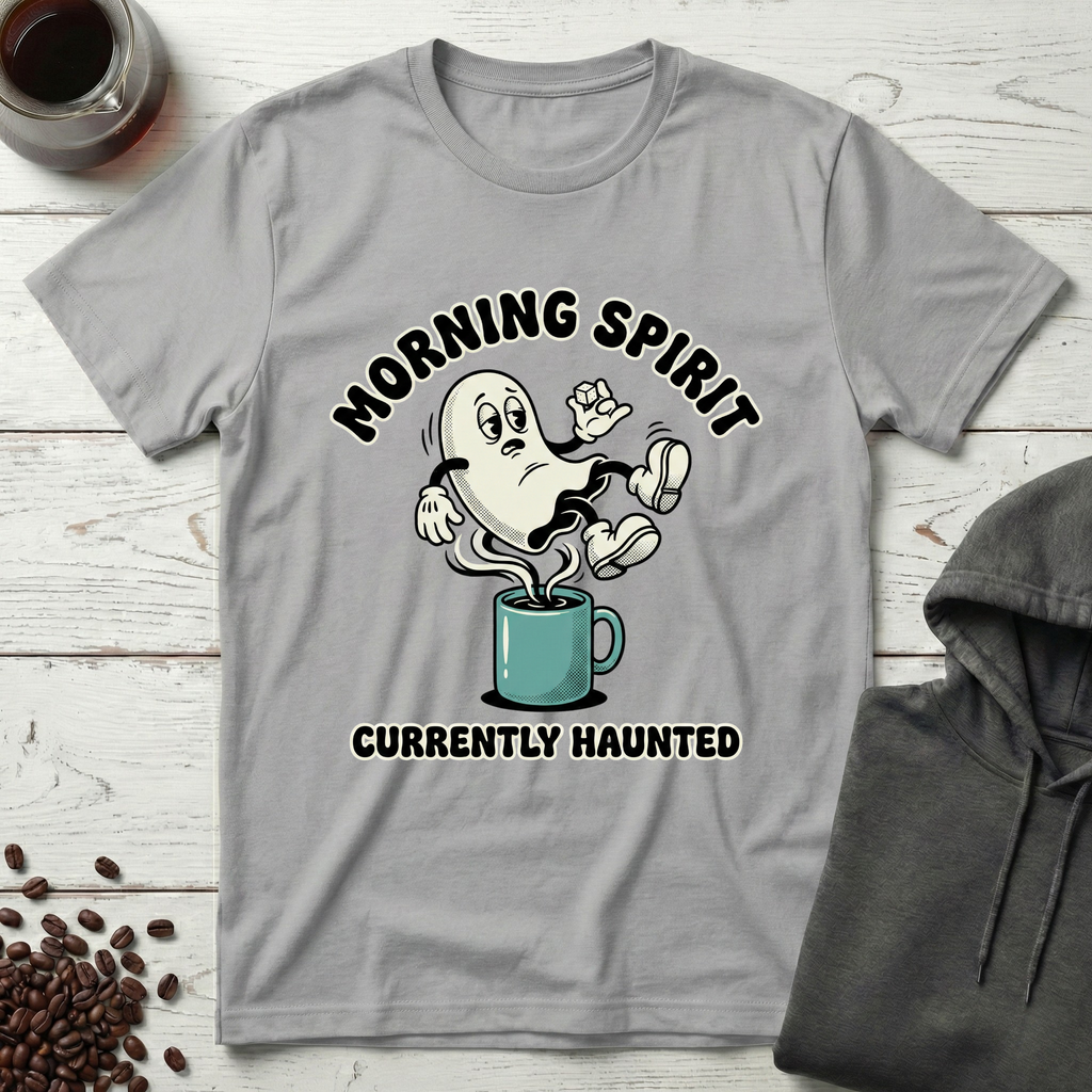 Morning Spirit Currently Haunted Ghost Coffee T-Shirt