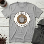 Refill Reset Repeat Coffee Cycle Badge T-Shirt