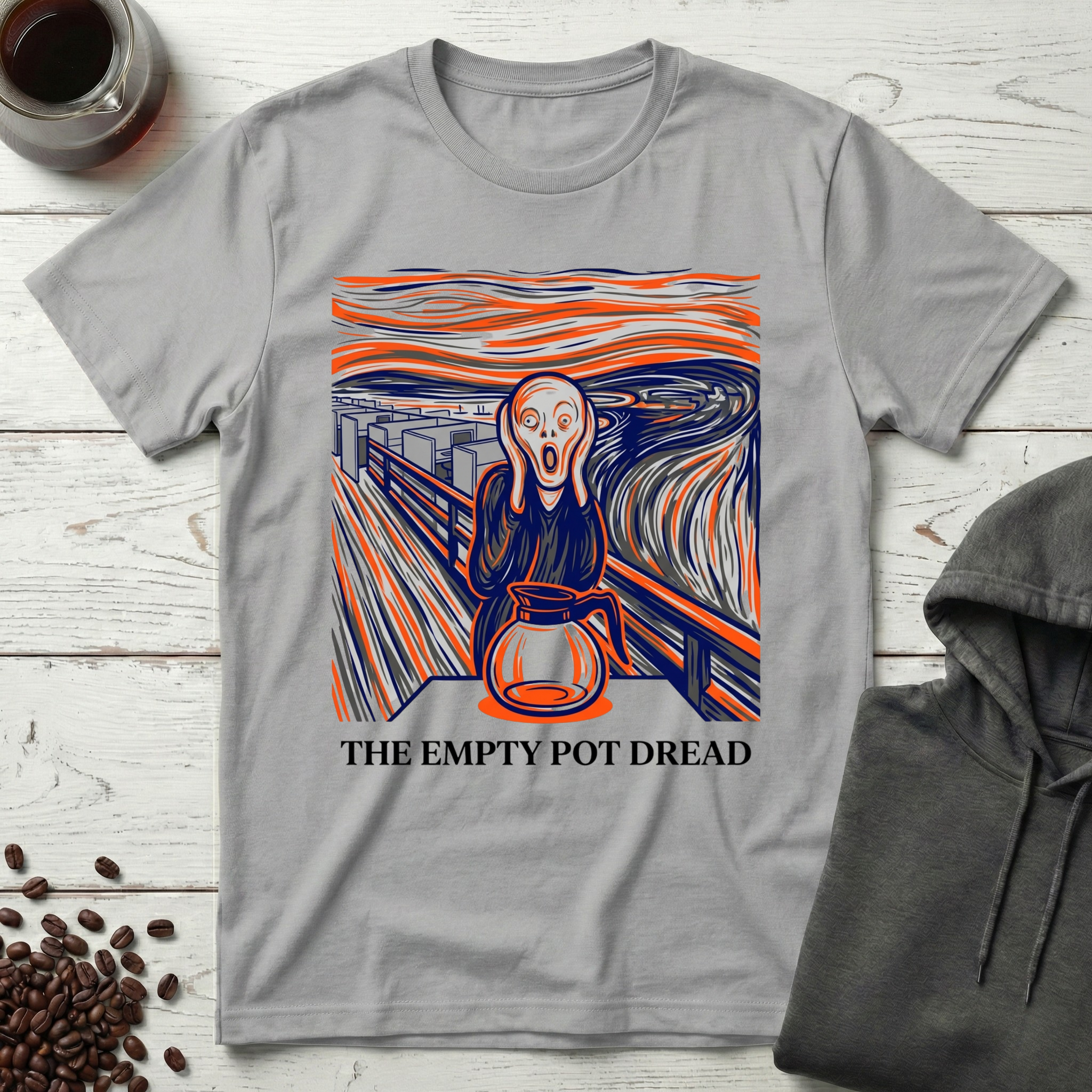 The Empty Pot Dread Coffee Scream Parody T-Shirt