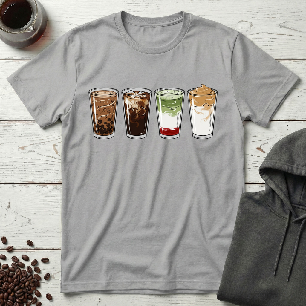 Four Specialty Iced Coffee Lineup T-Shirt