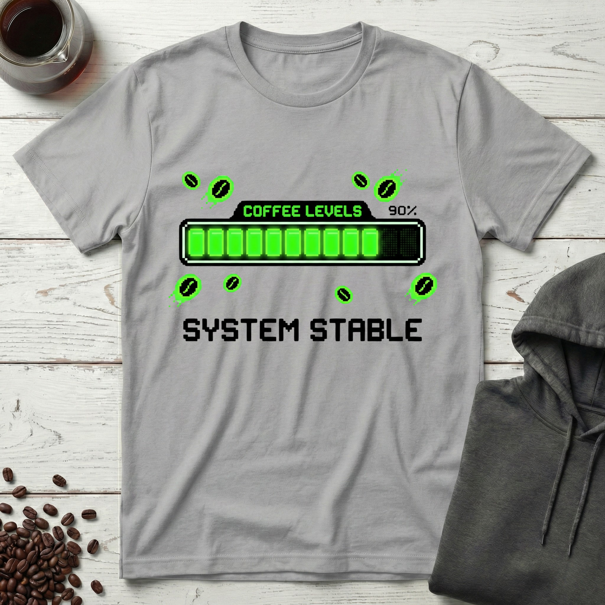 Coffee Levels Critical System Stable T-Shirt