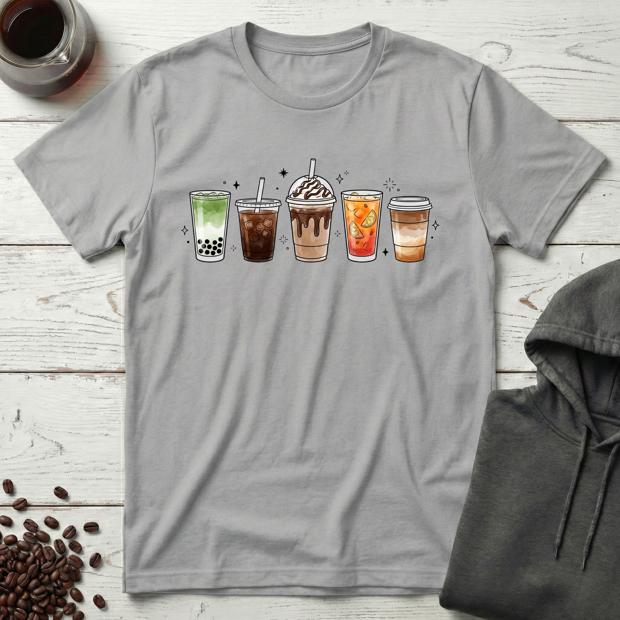 Five Coffee and Tea Favorites Lineup T-Shirt