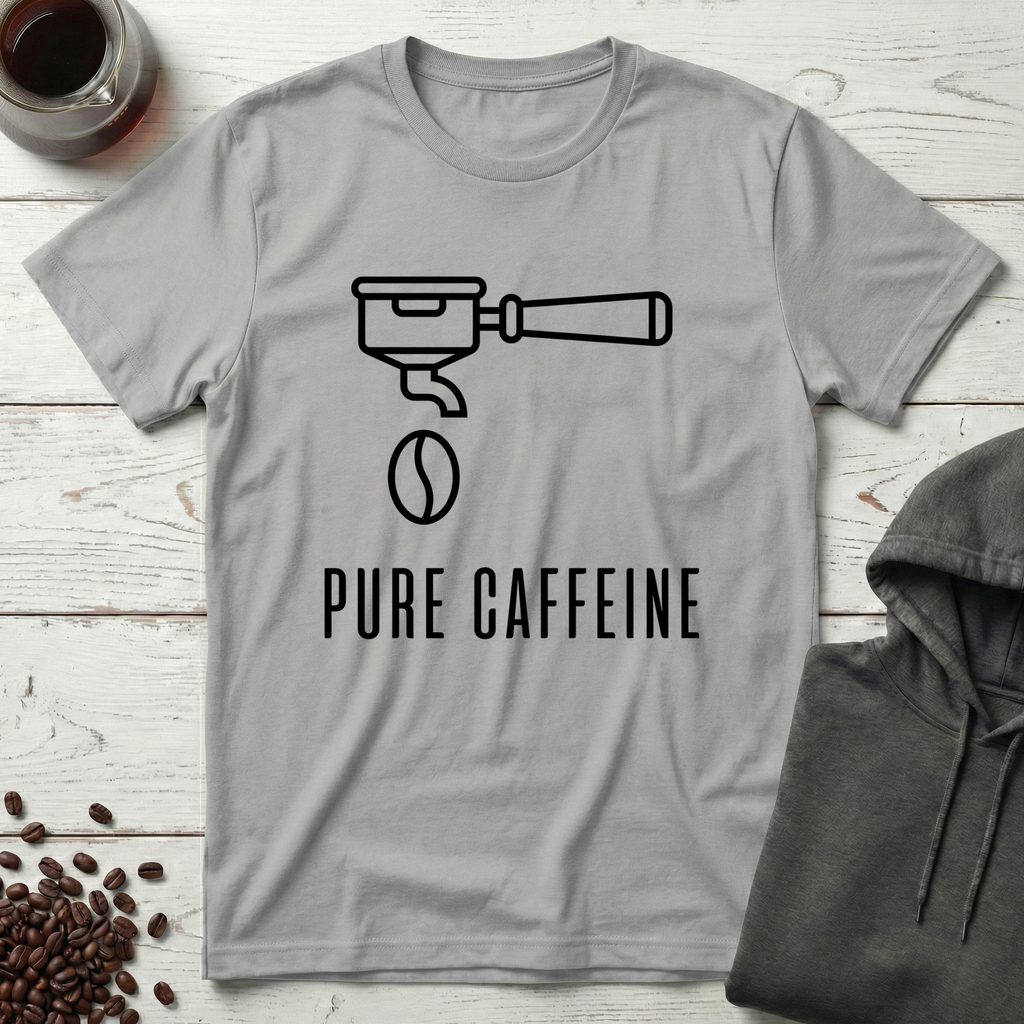 Pure Caffeine Espresso Drip Line Art T-Shirt