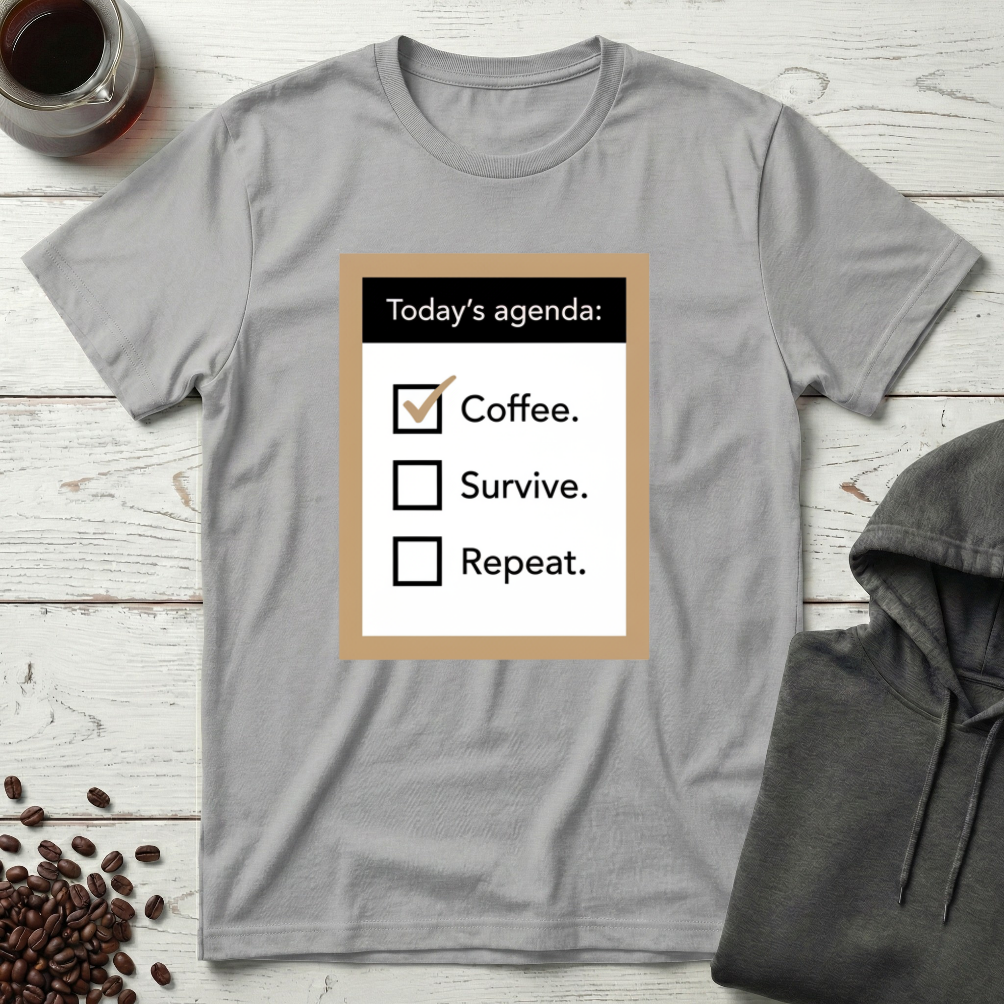 Coffee Survive Repeat Agenda T-Shirt