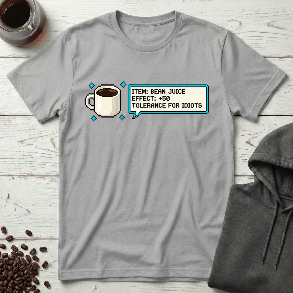 Item Bean Juice Tolerance for Idiots Gaming T-Shirt