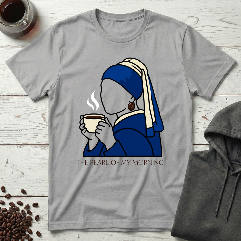 The Pearl of My Morning Coffee Art T-Shirt