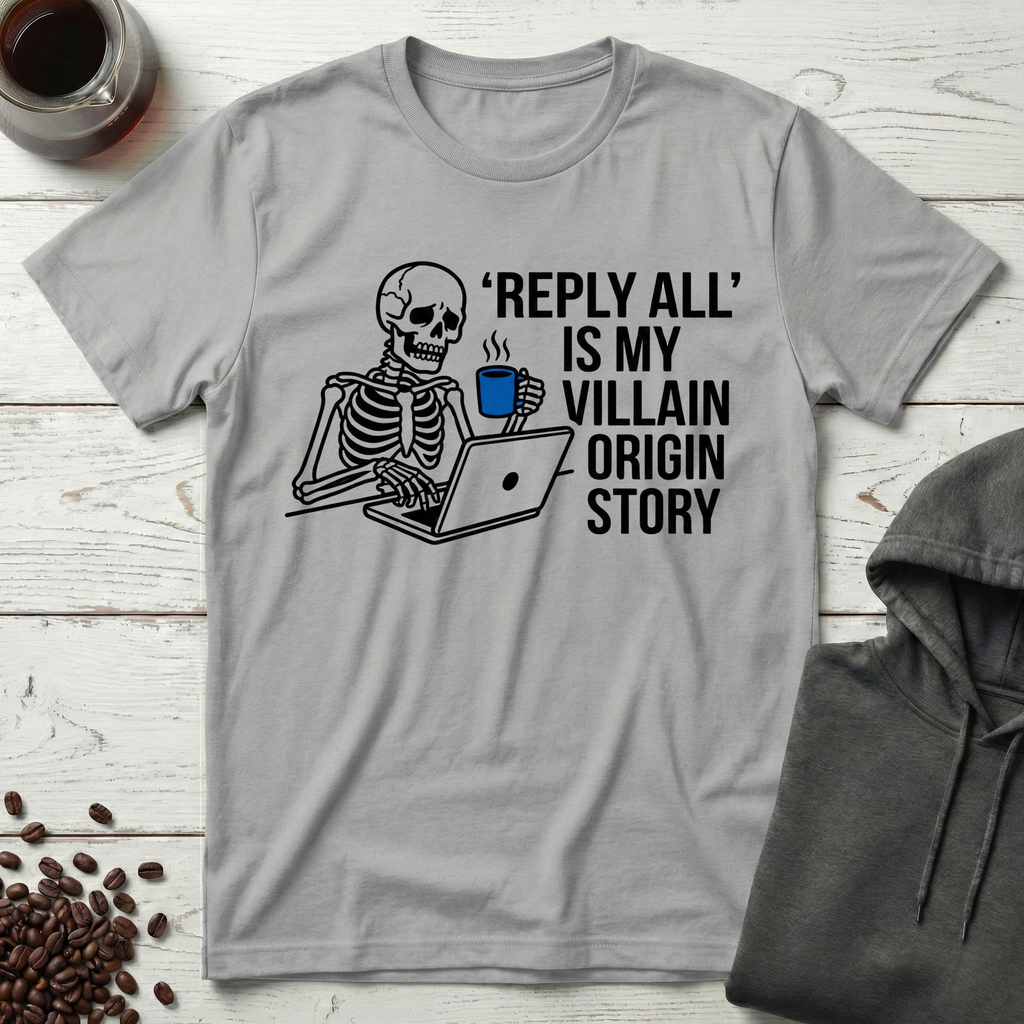 Reply All Is My Villain Origin Story Coffee T-Shirt
