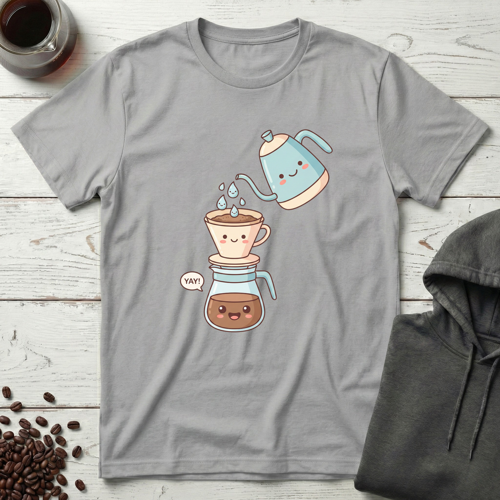 Yay Cute Pour Over Coffee Kawaii T-Shirt
