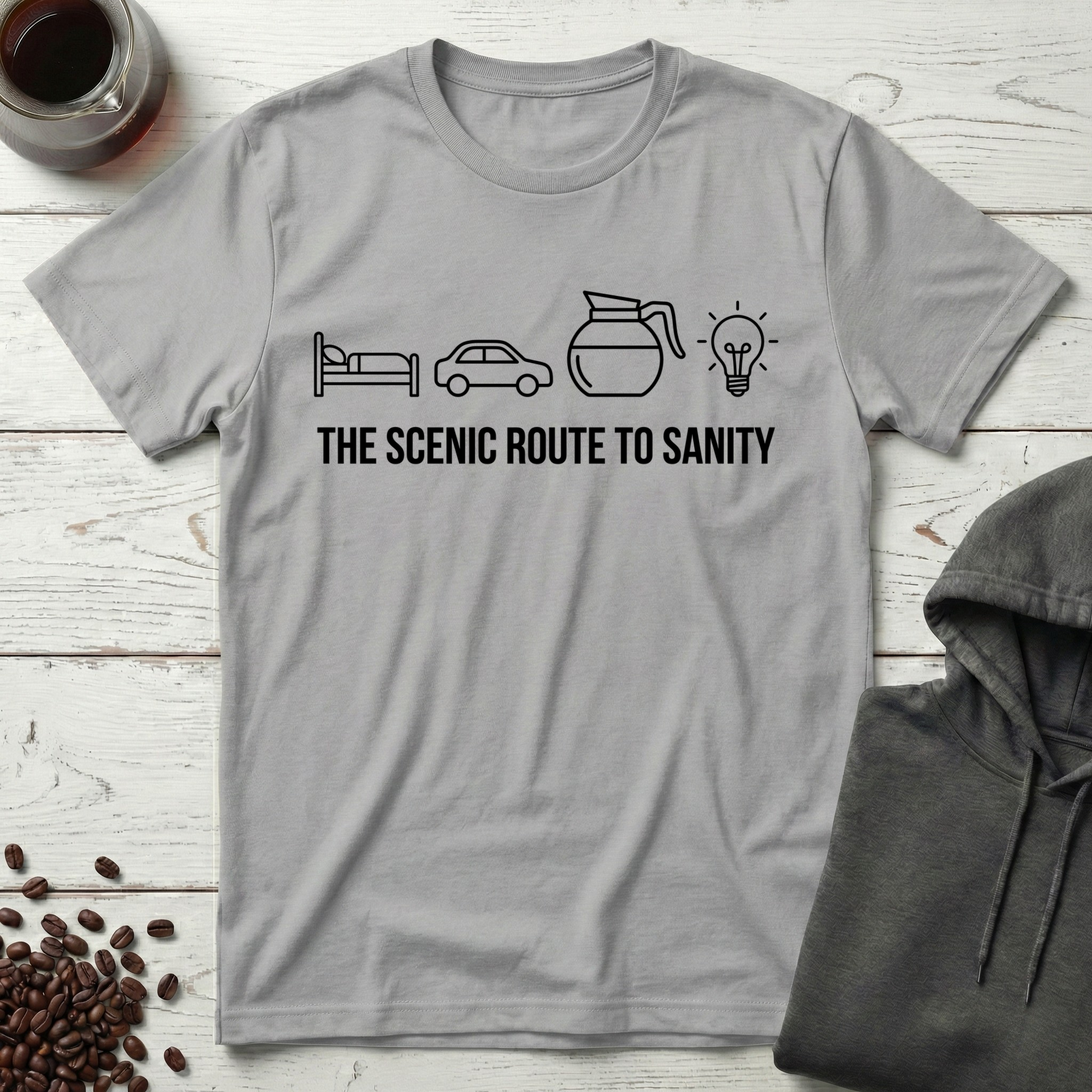 The Scenic Route to Sanity Coffee Morning T-Shirt