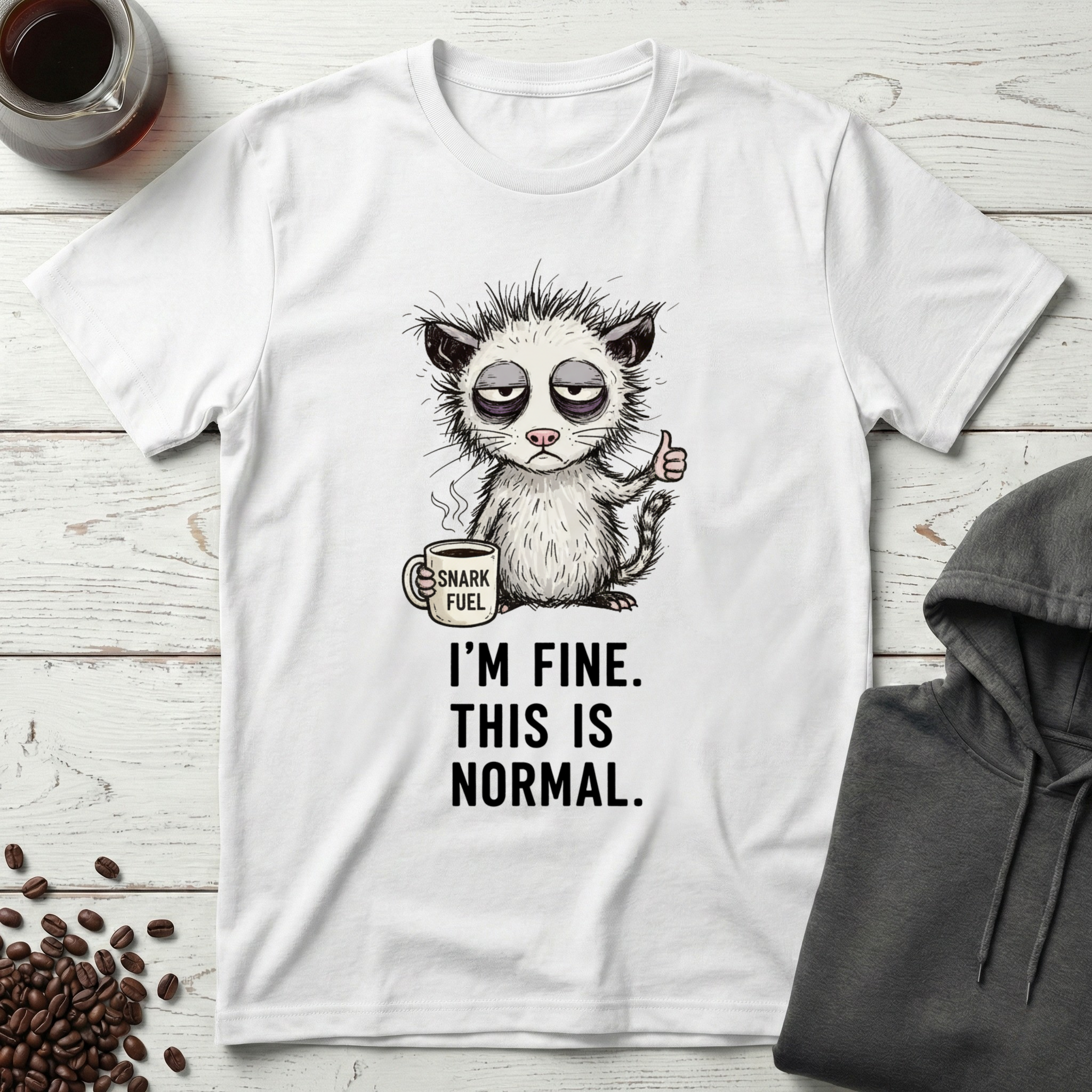 I'm Fine This is Normal Snark Fuel Coffee T-Shirt