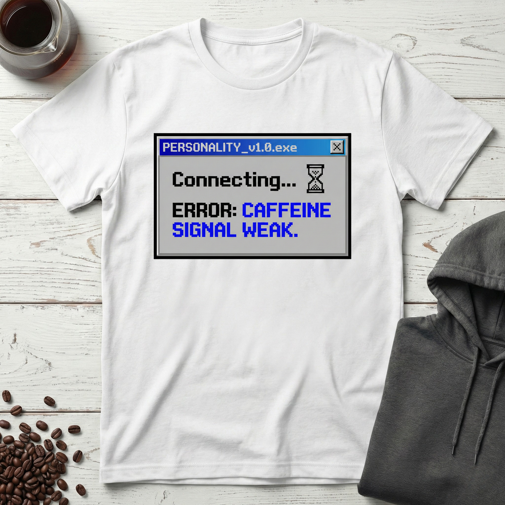Personality Error Caffeine Signal Weak Retro Tech T-Shirt