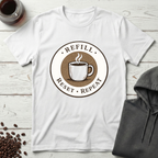 Refill Reset Repeat Coffee Cycle Badge T-Shirt