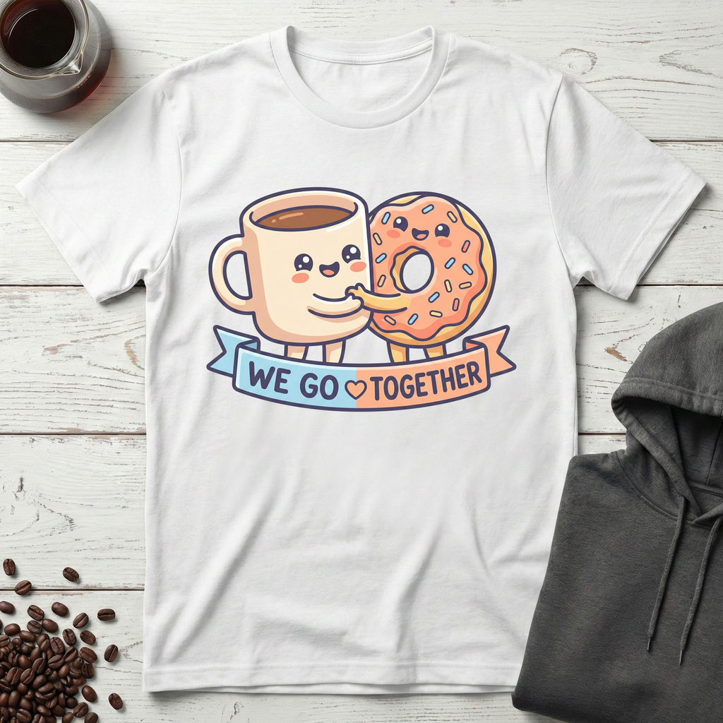 We Go Together Coffee And Donut Cute T-Shirt