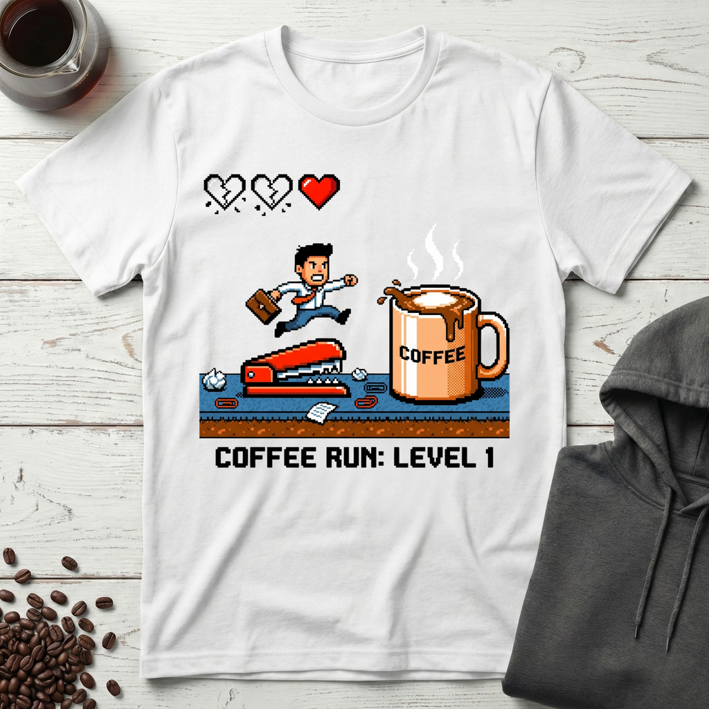 Coffee Run Level One Arcade T-Shirt