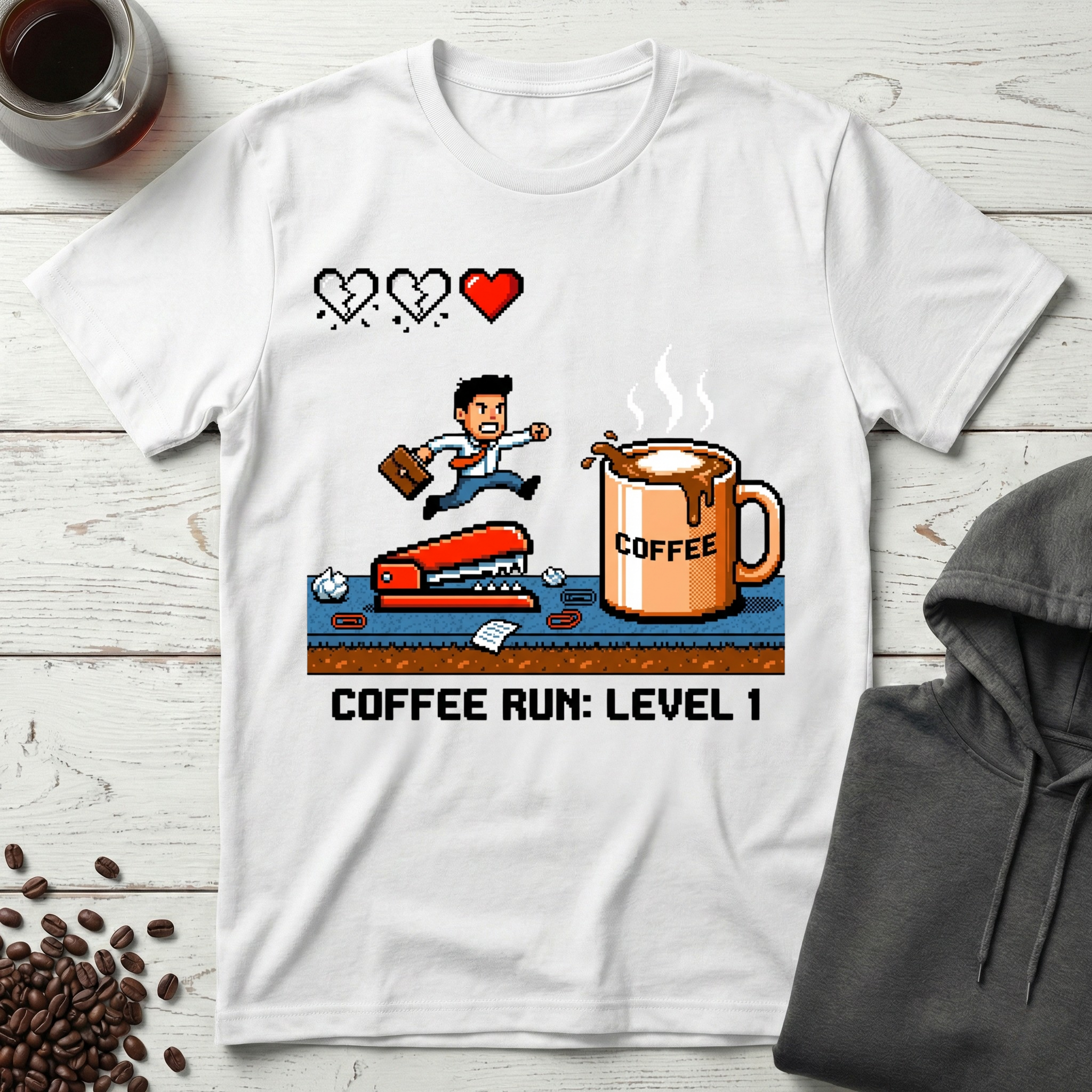 Coffee Run Level One Arcade T-Shirt