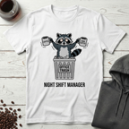 Night Shift Manager Raccoon Office Trash T-Shirt