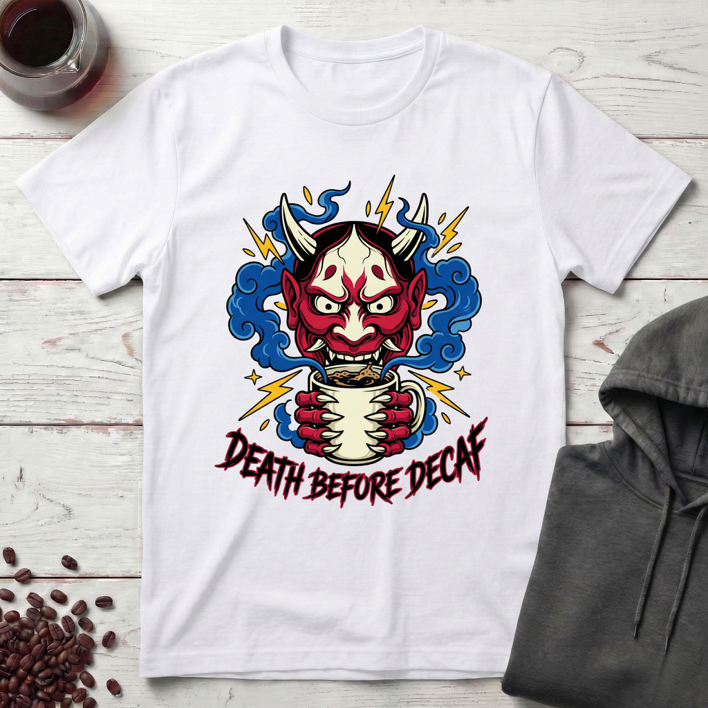 Death Before Decaf Demon T-Shirt