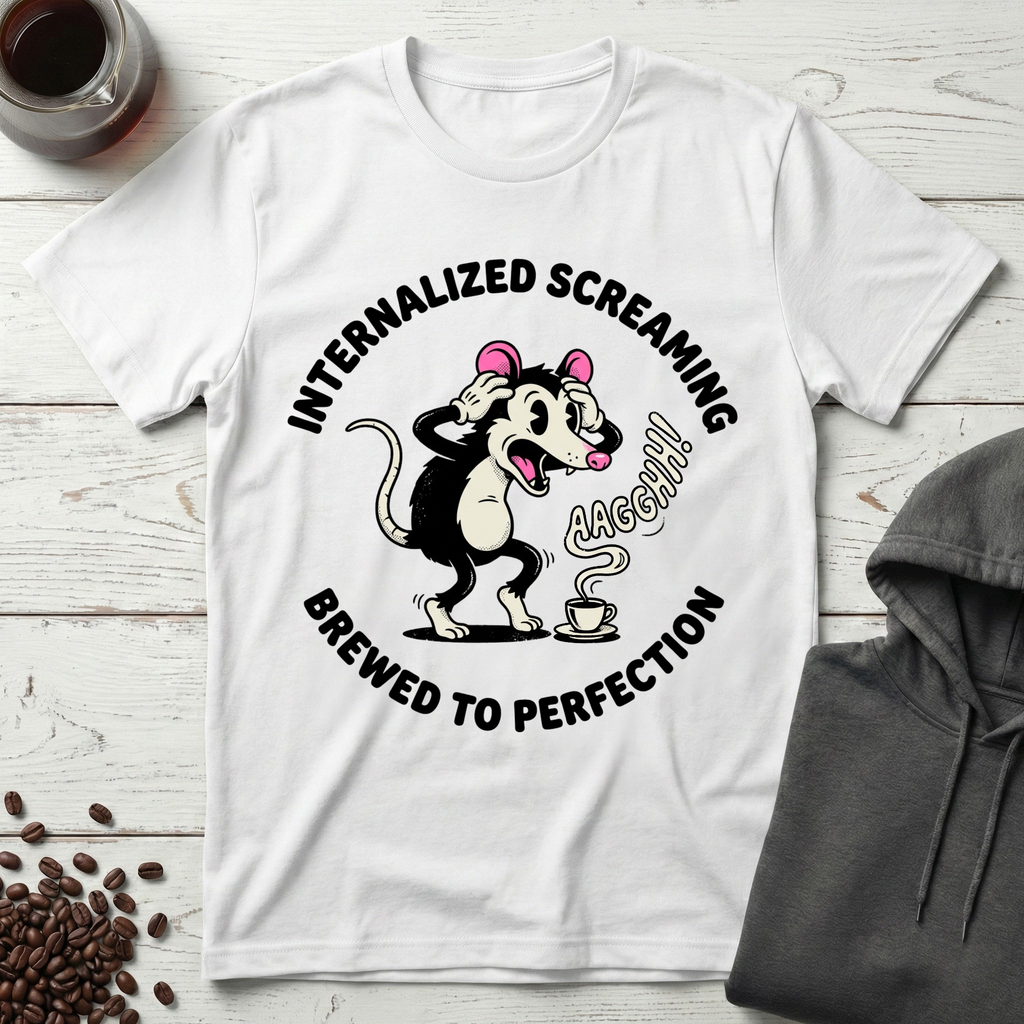 Internalized Screaming Brewed to Perfection Possum T-Shirt