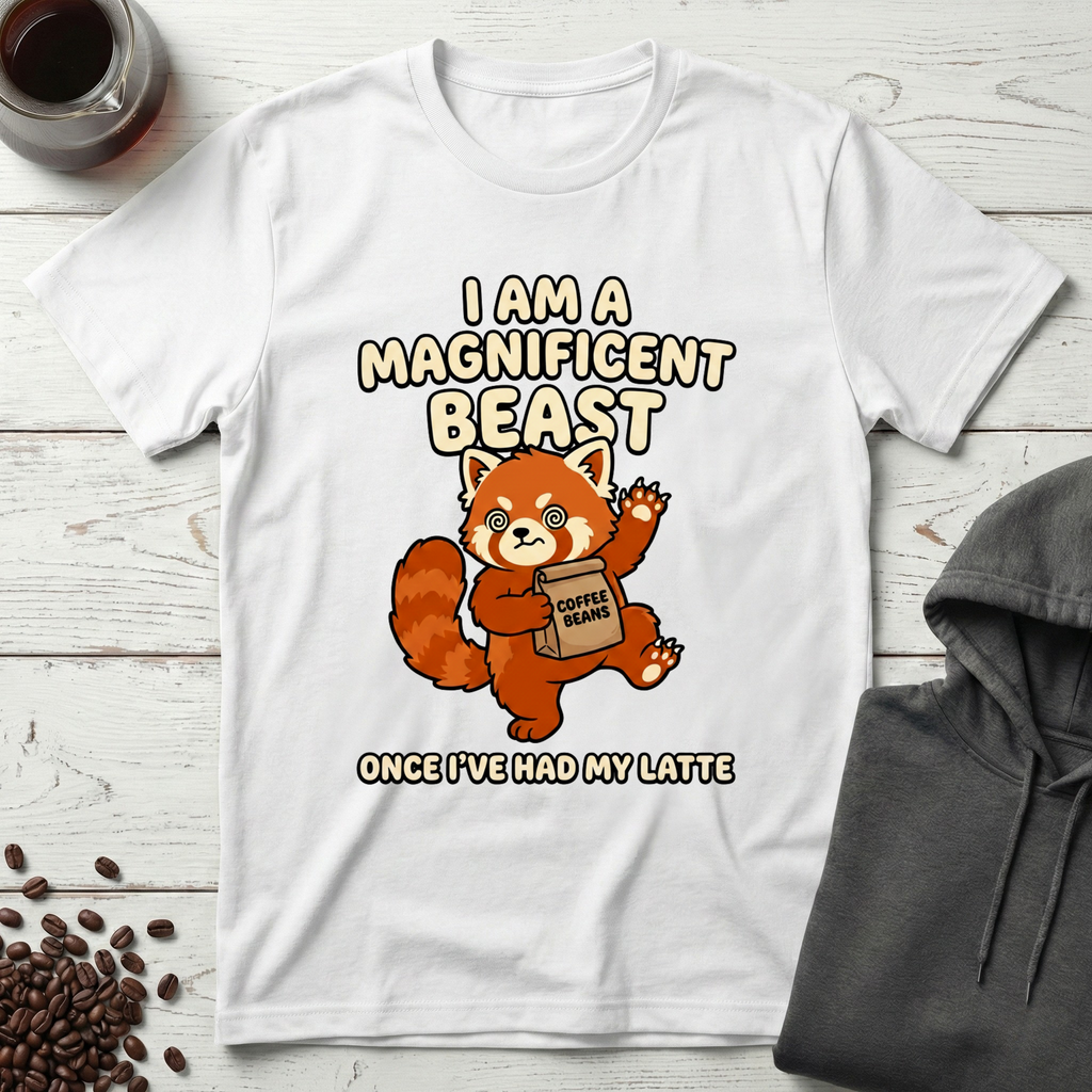 I Am a Magnificent Beast Red Panda Coffee T-Shirt