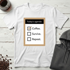 Coffee Survive Repeat Agenda T-Shirt
