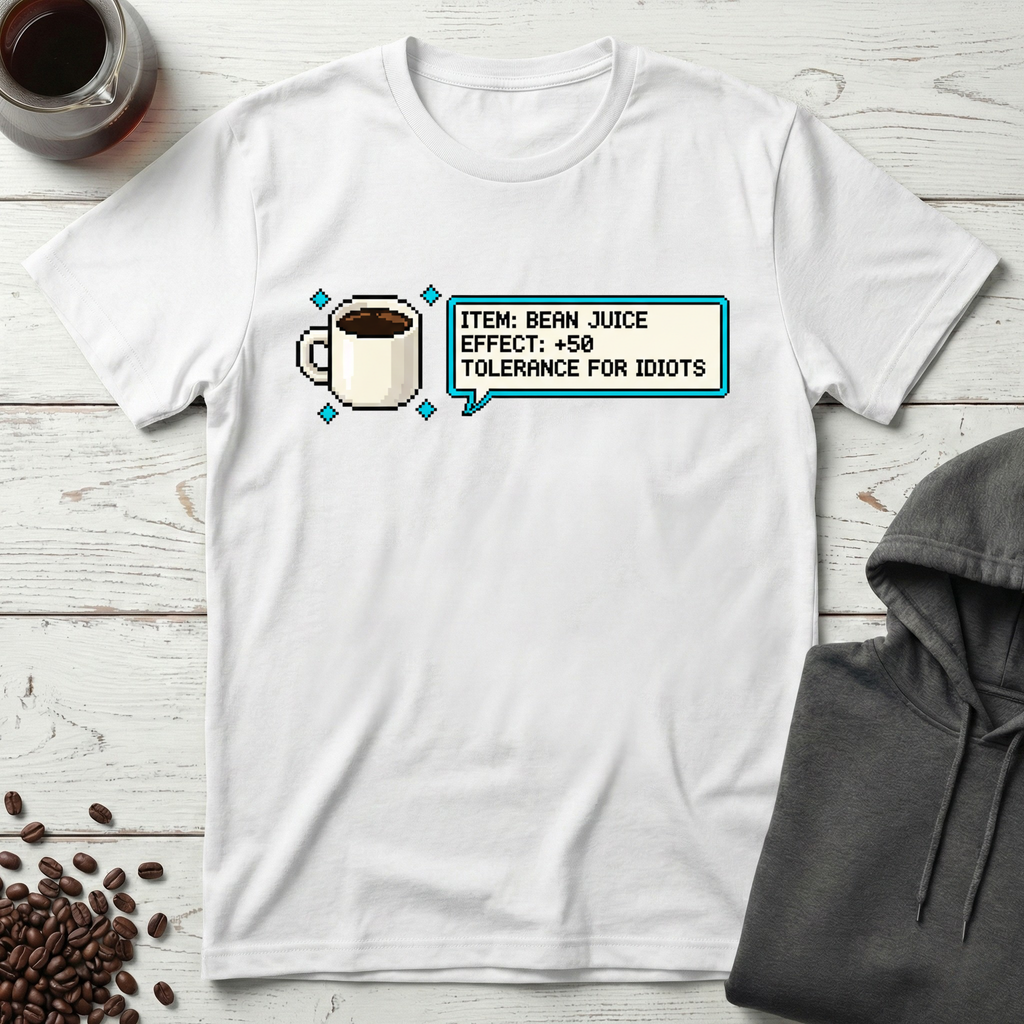 Item Bean Juice Tolerance for Idiots Gaming T-Shirt