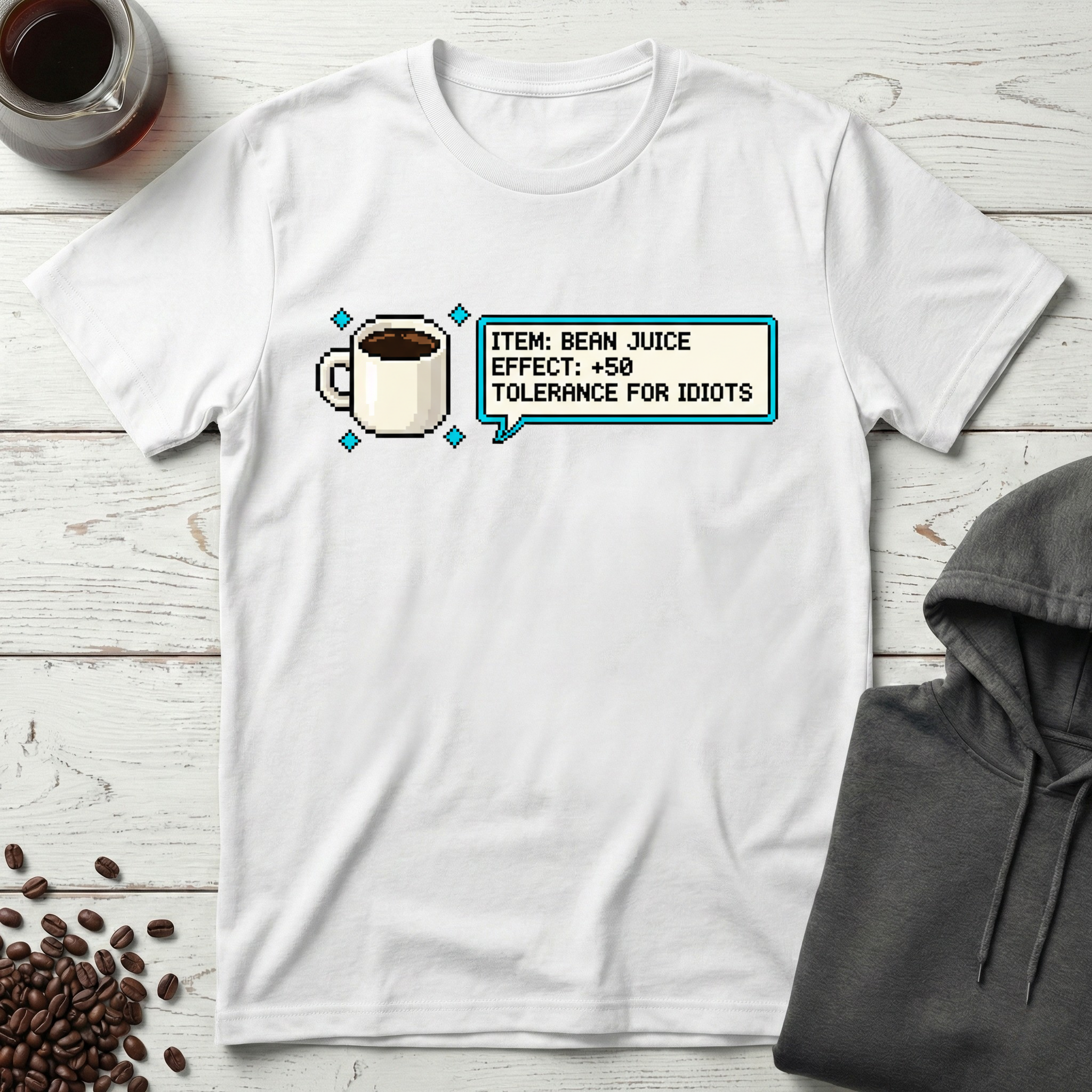 Item Bean Juice Tolerance for Idiots Gaming T-Shirt