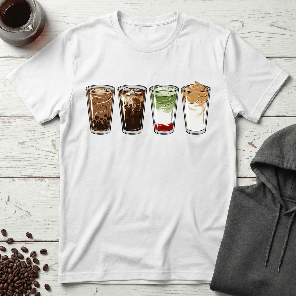 Four Specialty Iced Coffee Lineup T-Shirt
