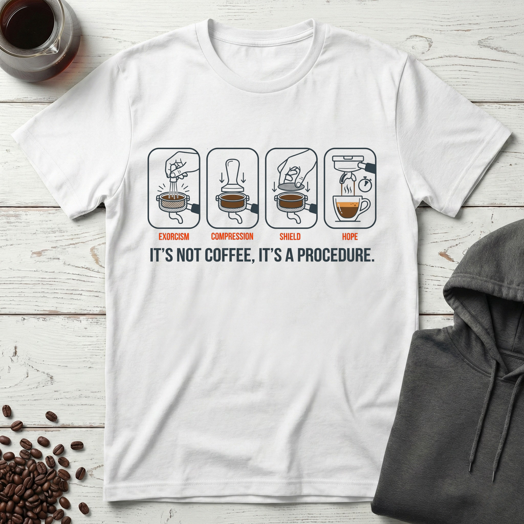 It's Not Coffee It's a Procedure Espresso Steps T-Shirt
