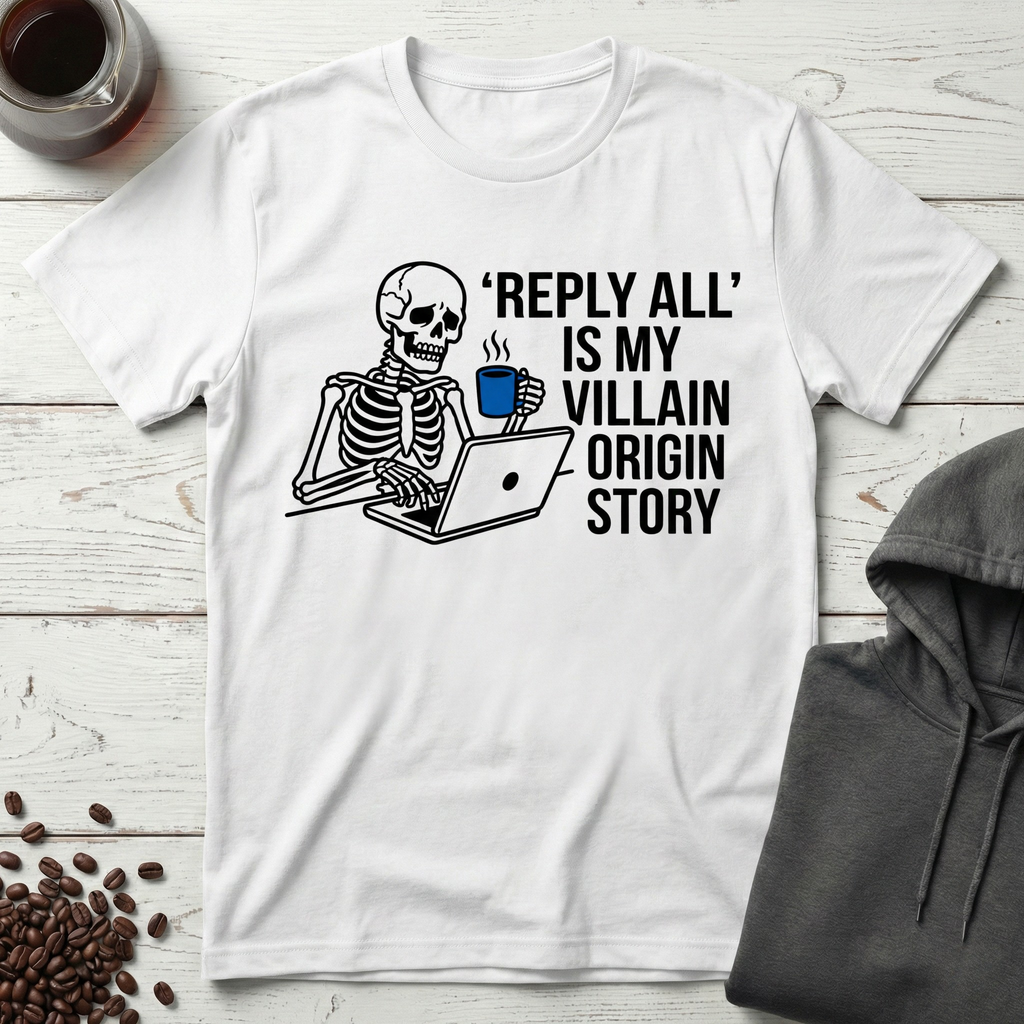 Reply All Is My Villain Origin Story Coffee T-Shirt